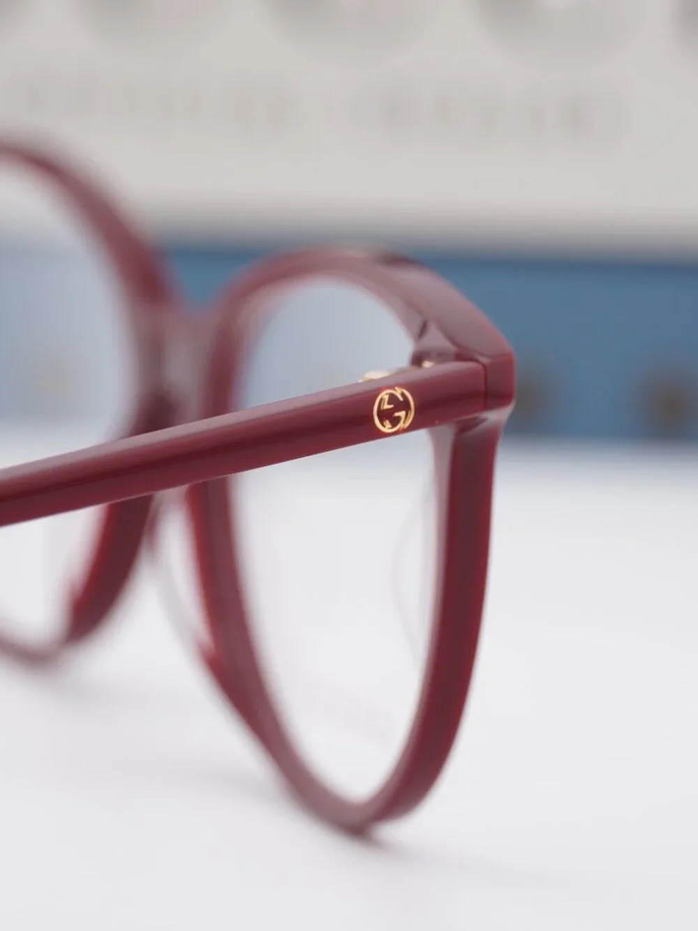 Gucci GG0550O 011 Cat Eye Eyeglasses - Burgundy 53mm